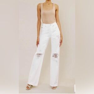 INC Concepts from Macy’s, brand new Ripped Bootcut white Jeans size 6/28